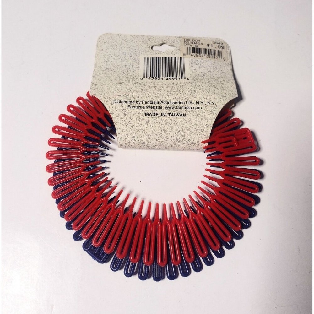 Vtg 80s Accessory Choices by Fantasia Flexible Headband Combs Taiwan Plastic - Picture 3 of 4